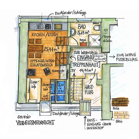 Lägenhet Nengshof Ferienapartment Vergissmeinnicht Wißmannsdorf
